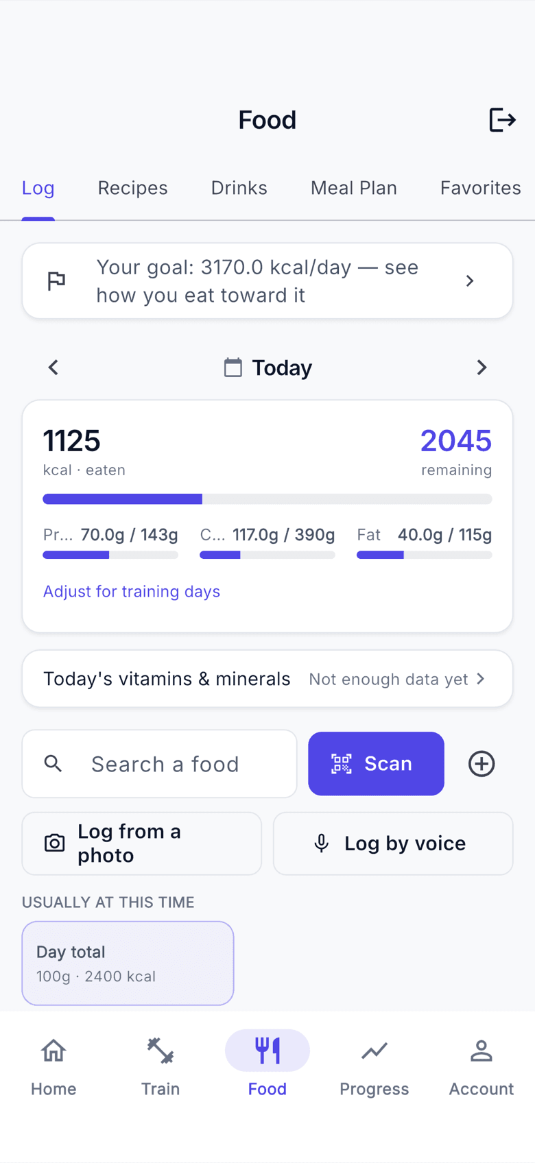The food log
